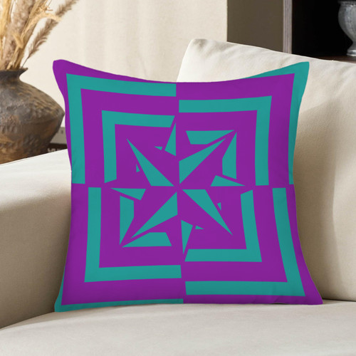 Nautical Illustions Purple Envelope Pillow Case (Two-Sided Print)