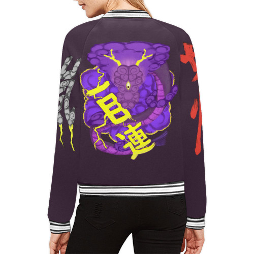 Ichimokuren All Over Print Bomber Jacket for Women (Model H21)