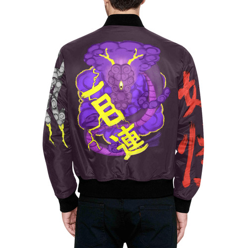 Ichimokuren All Over Print Quilted Bomber Jacket for Men (Model H33)