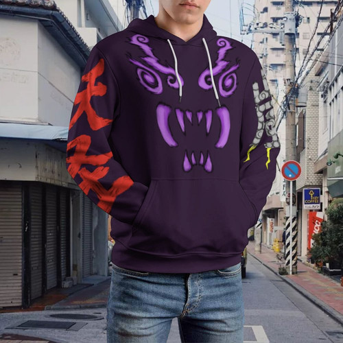 Ichimokuren Loose Fit All-Over Print Hoodie for Adults