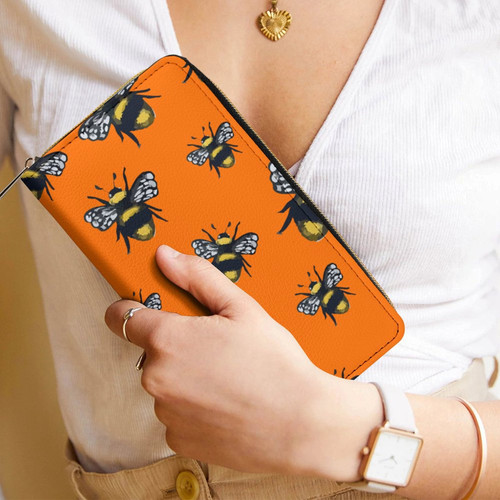 Bees Leather Wallet