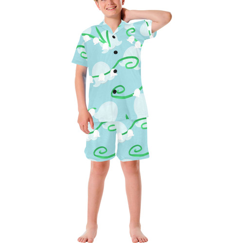 Lily Of the Valley Big Boys' V-Neck Short Pajama Set