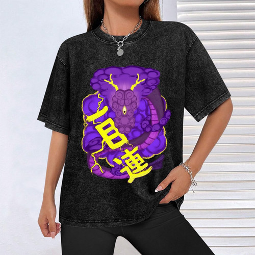 Ichimokuren Washed Drop Shoulder T-Shirt 