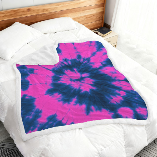 Tie Dye 4 Double-Layer Fleece Blanket 51"x59"