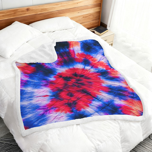 Tie Dye 15 Double-Layer Fleece Blanket 51"x59"