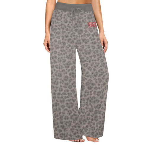 Lucky in Leopard Women's Wide Leg Lounge Pants (Model L77)