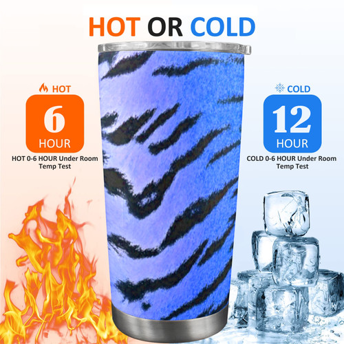 Blue TIger 20oz Mobile Tumbler with Clear Slide Lid