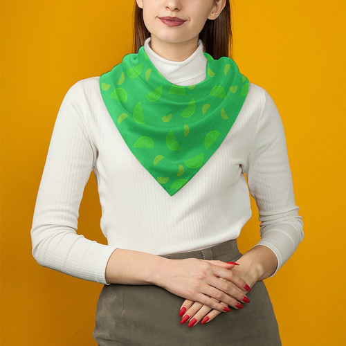 Lemon Lime All Over Print Scarf 