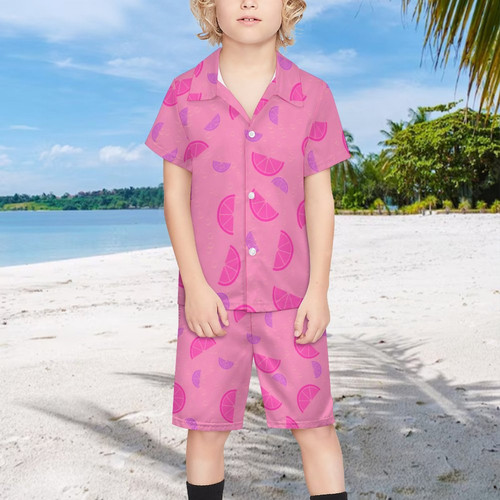Pink Sparkling Lemonade Children's Casual Beach Set