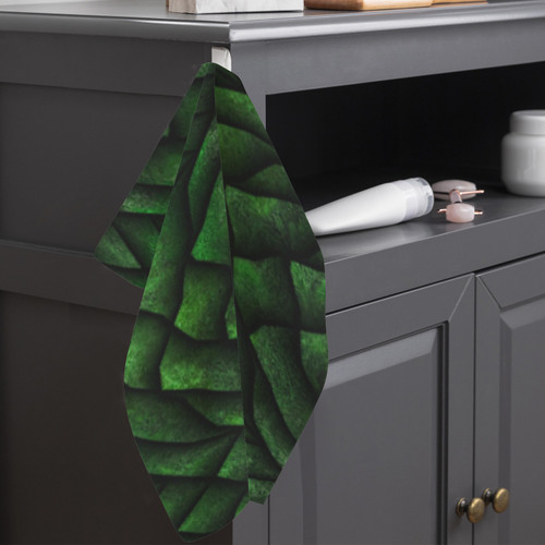 Green Dragon Scale Towel 40x60cm (One Side)