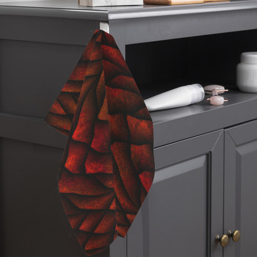 Red Dragon Scale Towel 40x60cm (One Side)