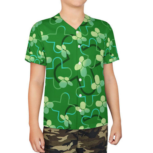 Halftone Clover Kids Baseball Jersey