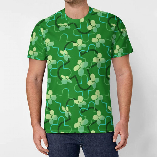 Halftone Clover Men's Ice Silk All Print T-Shirt