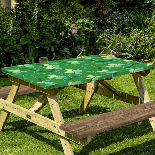 Halftone Clover Picnic Table Cover