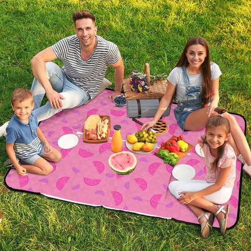 Pink Sparkling Lemonade Zipper Picnic Mat