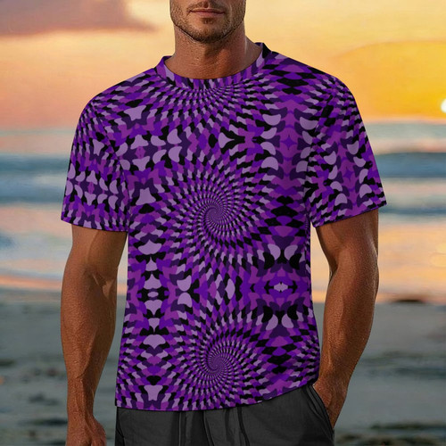 Purple Swirling Clouds All Over Print Men's T-Shirt