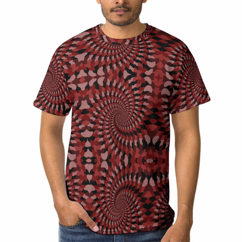Red Swirling Clouds Men's Short-Sleeve T-Shirt
