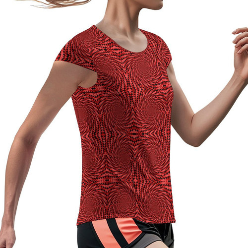 Red Triangle Vortex Women's Ice Silk Quick-Dry Sports T-Shirt