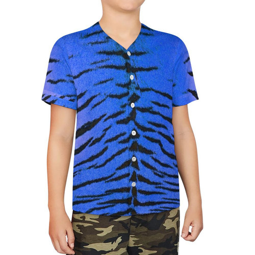 Blue Tiger Youth Baseball Jersey