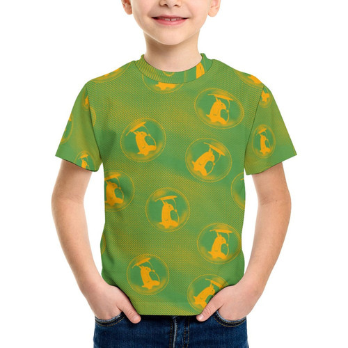 My Neighbor Totoro Bubble Walking Gold All Over Print Teen T-shirt