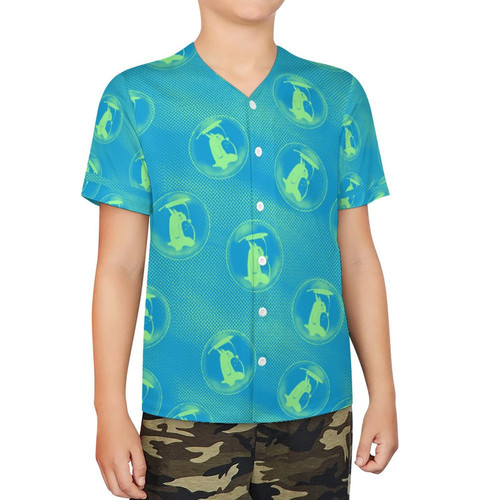 My Neighbor Totoro Bubble Walking Mint Kids Baseball Jersey