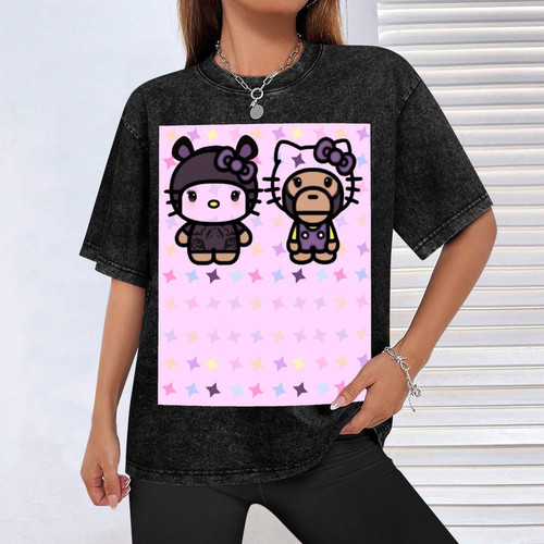 Spark Graffiti Washed Drop Shoulder T-Shirt 