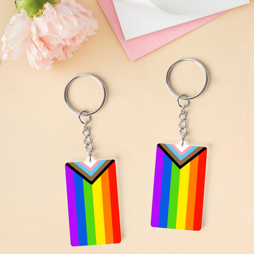 Progressive Pride Acrylic Keychain