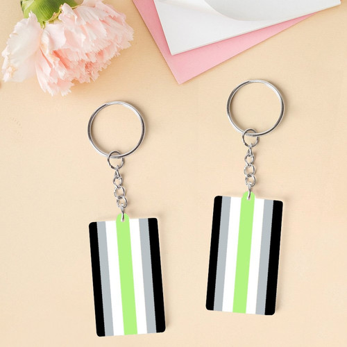 Agender Acrylic Keychain