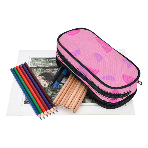 Pink Sparkling Lemonade Pencil Pouch/Large (Model 1680)