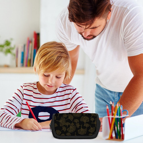 Ginkgo Leaves Inverted Double-Layer Pencil Case