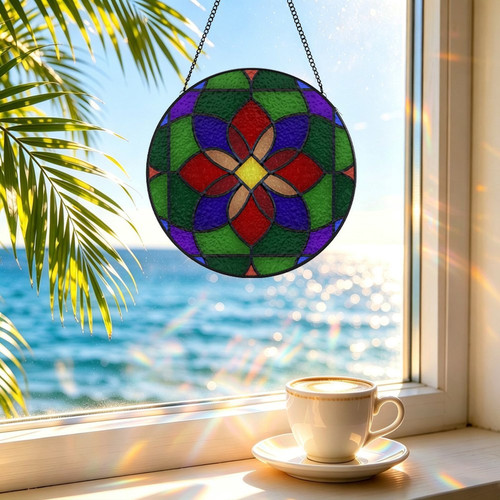 Stained Glass Custom Colored Glass Ornament