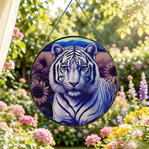 Sunflower Tiger Glass Suncatcher 