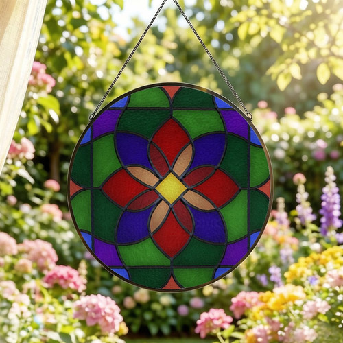 Stained Glass Glass Suncatcher 