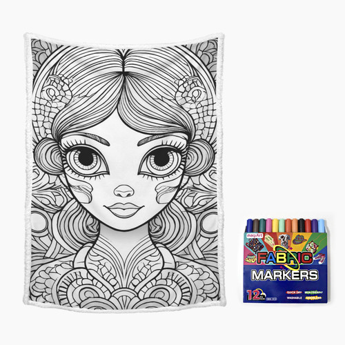Woman Doodle Blanket