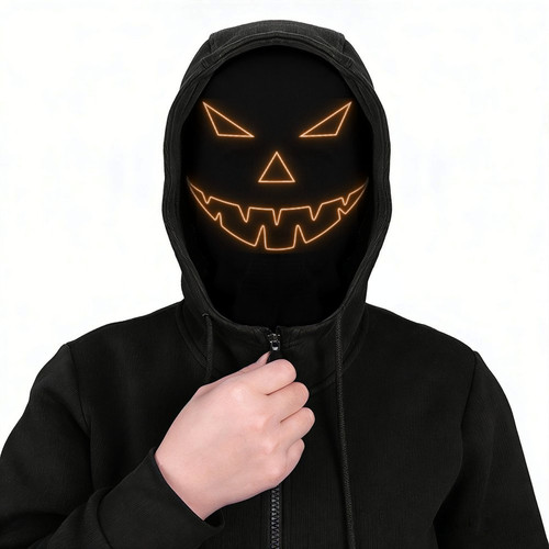 Glowing Jack-O-Lantern Mesh Full Face Mask