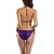 Purple Plaid  Buckle Front Halter Bikini Swimsuit (Model S08)
