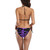 Purple Reverse Tiger  Buckle Front Halter Bikini Swimsuit (Model S08)