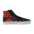 Skulls & Flowers  Men's High Top Skateboarding Shoes (Model E001-1)