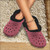 Red Cubes  Fleece Lined Foam Clogs for Adults