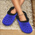 Blue Cubes  Fleece Lined Foam Clogs for Adults
