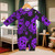 Purple Skulls & Flowers Long-Sleeve Baby Romper