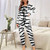 White TIger  One-Piece Zip-Up Hooded Loungewear