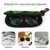 Green Skulls & Flowers Glasses Storage Bag (Horizontal)