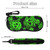 Green Skulls & Flowers Glasses Storage Bag (Horizontal)