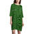 Green Swirling Clouds Oversized T-Shirt Dress