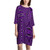 Purple Swirling Clouds Oversized T-Shirt Dress