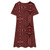 Red Swirling Clouds Women's Casual T-Shirt Dress