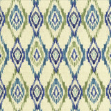 Alameda Ikat Spring Water by Kasmir Designer Fabric 5089 100% Cotton INDONESIA 12,000 Wyzenbeek Double Rubs Horizontal: 13 4/8 inches and Vertical: 13 4/8 inches 54 - 55 - Swanky Fabrics -