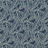 Banana Leaf Indigo by Kasmir Designer Fabric 1436 53% Cotton 47% Polyester CHINA 60,000 Wyzenbeek Double Rubs Horizontal: 15 inches and Vertical: 16 inches 59 - Swanky Fabrics -