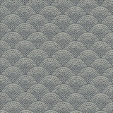 Fishscales Slate by Kasmir Designer Fabric 5125 80% Recycled Cotton 20% Polyester USA 9,000 Wyzenbeek Double Rubs Horizontal: 4 6/8 inches and Vertical: 3 6/8 inches 54 - Swanky Fabrics -